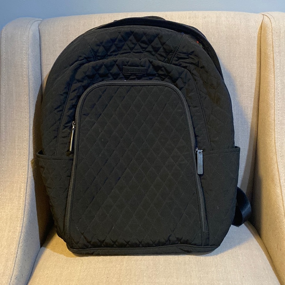 Black Vera Bradley campus backpack